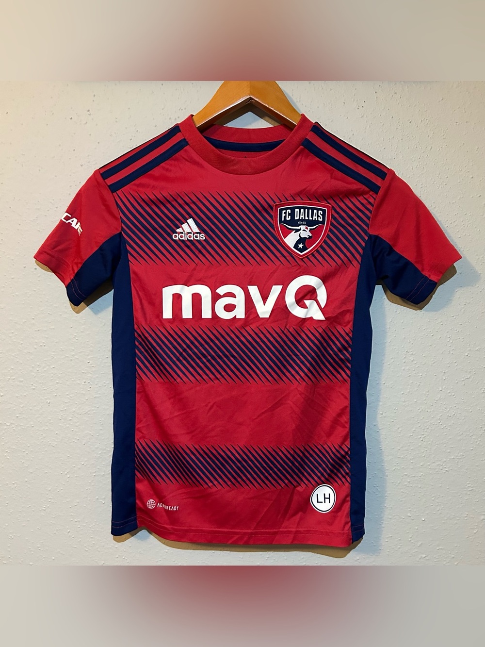 Adidas FC Dallas Soccer Jersey #15 Kids Size 9/10Y